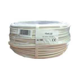   VEZETÉK 10x0.22 (mm²), 10 eres biztonságtechnikai, riasztó kábel