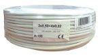   VEZETÉK 4x0.22+2x0.5 (mm²), 4 eres erősített biztonságtechnikai, riasztó kábel