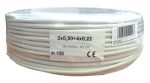   VEZETÉK 4x0.22+2x0.5 (mm²), 4 eres erősített biztonságtechnikai, riasztó kábel