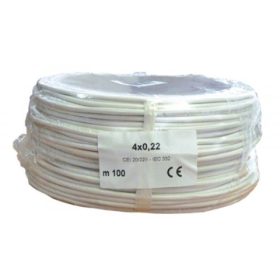   VEZETÉK 4x0.22 (mm²), 4 eres biztonságtechnikai, riasztó kábel