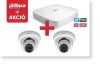 Dahua 5104DPX3 Tribrid 4 csatornás rögzítő + 2 db HDW-1000S IP kamera