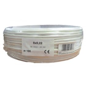   VEZETÉK 8x0.22 (mm²), 8 eres biztonságtechnikai, riasztó kábel