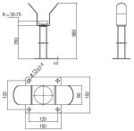   Comunello AC-560R Sorompókar támasz LIMIT szériához, vörös