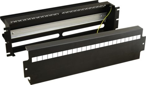 Pulsar ARADIN1 3U kismegszakító rögzítőpanel, 19" rack szekrénybe építhető, DIN sínes, 24xS