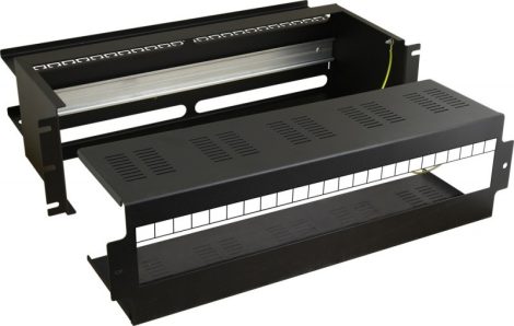 Pulsar ARADIN2 3U tárolórekesz, 19" rack szekrénybe építhető, DIN sínes, 24xS,