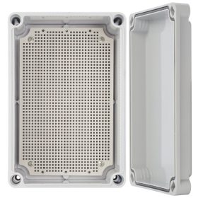   Pulsar AWB382813 ABS ház, 380x280x130, vízálló, műanyag zsanérokkal záródó és alaplappal ellátott
