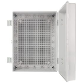   Pulsar AWB403020 ABS ház, 400x300x200, vízálló, műanyag zsanérokkal záródó és alaplappal ellátott