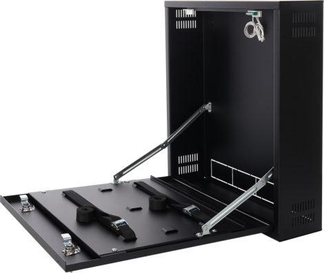 Pulsar AWO529 Függőleges zárható fali szekrény DVR/NVR eszközökhöz, max. rögzítő méret: 375x335x95 mm, fekete