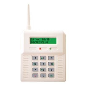   ELMES CB32-GZ vezeték nélküli, 32 zónás központ, beépített GSM-mel. Zöld háttérfény.