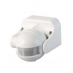    ORNO CR201W mozgásérzékelős lámpakapcsoló, 230Vac/50Hz, max. terhelés 1200W, IP44, fehér burkolat, 180° látószög