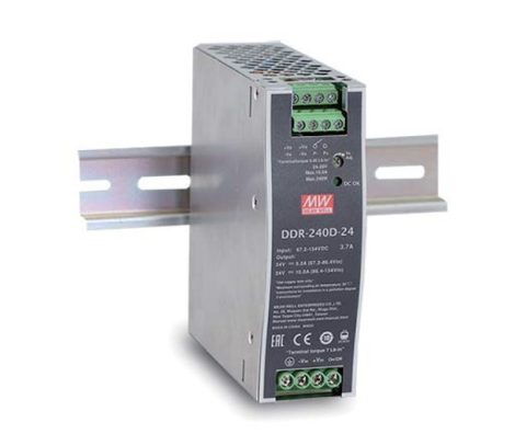 Mean Well DDR-240B-48 Tápegység, 48V, 5A, 240W, DIN sínre szerelhető