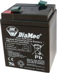    DIAMEC DM6-4.5 akkumulátor biztonságtechnikai rendszerekhez és elektromos játékokhoz