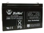    DIAMEC DM6-7.2 akkumulátor biztonságtechnikai rendszerekhez és elektromos játékokhoz