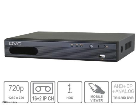 DVC DRA-1316R 16 csatornás AHD/ANALOG +2IP DVR