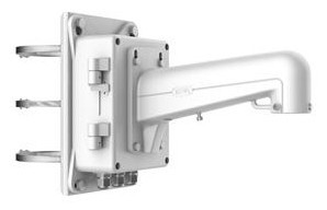 Hikvision DS-1602ZJ-box-pole Kültéri fali tartó 5" speed dómhoz, kötődobozzal, oszlopkonzollal, 67-127 mm átmérőhöz