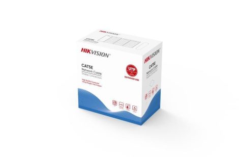 Hikvision DS-1LN5EO-UU/E U/UTP fali kábel, cat5e, 305 fm, dobozos kiszerelés, 0,5 mm rézmag, fekete