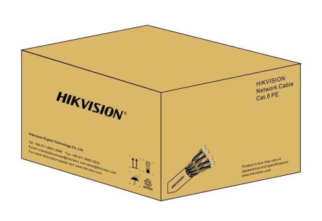 Hikvision DS-1LN6OPSPE/Black 305m F/UTP kültéri kábel, cat6, 305 fm, 0,565 mm rézmag, PE köpeny, 23AWG, fekete