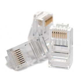   Hikvision DS-1M6UA-15U/100PCS RJ45 csatlakozó, UTP fali kábelre (tömör), cat6, önkioltó UL94V-2, 100 db/doboz, 8P8C