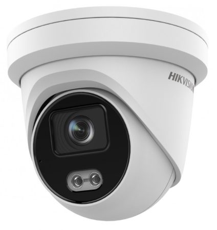 Hikvision DS-2CD2327G2-LU (2.8mm) 2 MP WDR fix ColorVu AcuSense IP turret kamera, láthatófény, beépített mikrofon