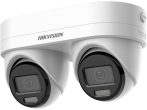   Hikvision DS-2CD2346G3D-IZ2UY/SL(2.8/4mm 4 MP AcuSense IP dual-lens turret kamera, beépített mikrofon, fény-/hangriasztás, NEMA 4X