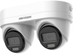   Hikvision DS-2CD2346G3D-IZ2UY/SL(2.8/4mm 4 MP AcuSense IP dual-lens turret kamera, beépített mikrofon, fény-/hangriasztás, NEMA 4X