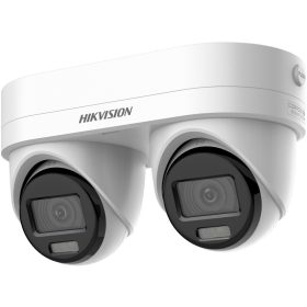   Hikvision DS-2CD2346G3D-IZ2UY/SL(2.8/4mm 4 MP AcuSense IP dual-lens turret kamera, beépített mikrofon, fény-/hangriasztás, NEMA 4X