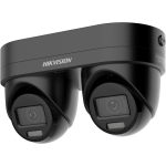   Hikvision DS-2CD2346G3D-IZ2UY/SL-B(2.8/4 4 MP AcuSense IP dual-lens turret kamera, beépített mikrofon, fény-/hangriasztás, NEMA 4X, fekete