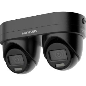   Hikvision DS-2CD2346G3D-IZ2UY/SL-B(2.8/4 4 MP AcuSense IP dual-lens turret kamera, beépített mikrofon, fény-/hangriasztás, NEMA 4X, fekete
