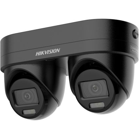 Hikvision DS-2CD2346G3D-IZ2UY/SL-B(2.8/4 4 MP AcuSense IP dual-lens turret kamera, beépített mikrofon, fény-/hangriasztás, NEMA 4X, fekete