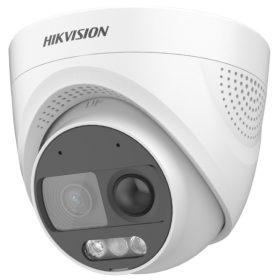   Hikvision DS-2CE72DF3T-PIRXOS (3.6mm) 2 MP ColorVu THD WDR fix turret kamera, villogó fény és hangriasztás, mikrofon, PIR