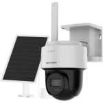   Hikvision DS-2CFSP4/4G (2.8mm) 4 MP IP PT napelemes dómkamera, IR/láthatófény, beépített mikrofon/hangszóró, 4G