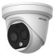 Hikvision DS-2TD1217-6/QA HeatPro IP hő- (160x120) 25°x19° és láthatófény (4 MP) kamera,-20°C-150°C, villogófény-/hangriasztás