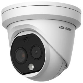   Hikvision DS-2TD1228-2/QA IP hő- (256x192) 90°x65,4° és láthatófény (4 MP) kamera, -20°C-150°C, villogófény-/hangriasztás