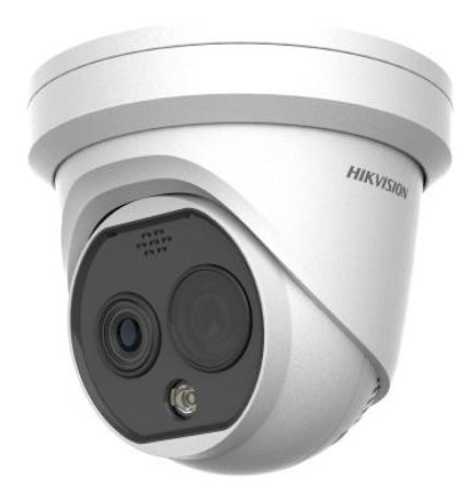 Hikvision DS-2TD1228T-2/QA (B) IP hő- (256x192) 90°x65,4° és láthatófény (4 MP) kamera, -20°C-550°C, villogófény-/hangriasztás