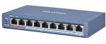   Hikvision DS-3E0109P-E (C) 9 portos PoE switch (115 W), 8 PoE + 1 uplink port, nem menedzselhető