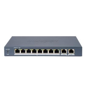   Hikvision DS-3E0310P-E/M (B) 10 portos PoE switch (80 W), 8 PoE+ / 2 uplink port, nem menedzselhető
