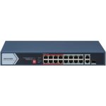   Hikvision DS-3E0318P-E/M (C) 18 portos PoE switch (130 W), 16 PoE + 1 RJ45 uplink port + 1 kombinált uplink, nem menedzselhető