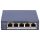 Hikvision DS-3E0505P-E/R 4 portos gigabit PoE elosztó, extender, max. 200 méter, 60 W PoE budget, 30 W max. port power