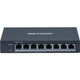   Hikvision DS-3E0508P-O 8 portos Gbit PoE switch (60 W), 4 PoE+ / 4 RJ45, nem menedzselhető
