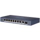 Hikvision DS-3E0510HP-E 10 portos Gbit PoE switch (110 W), 6 PoE+ / 2 HiPoE / 1 RJ45 + 1 SFP uplink port