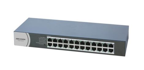 Hikvision DS-3E0524R-O 24 portos switch, 10/100/1000M, nem menedzselhető