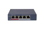   Hikvision DS-3E1105P-EI/M(V2) 5 portos PoE switch (45 W), 4 PoE + 1 uplink port, menedzselhető