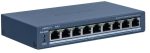   Hikvision DS-3E1309P-EI/M 9 portos PoE switch (60 W), 8 PoE + 1 uplink port, menedzselhető