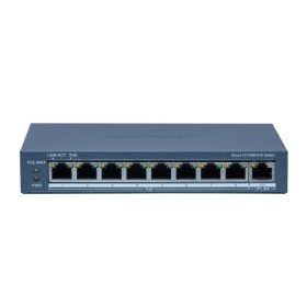   Hikvision DS-3E1309P-EI (B) 9 portos PoE switch (110 W), 8 PoE + 1 uplink port, smart menedzselhető