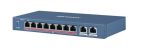   Hikvision DS-3E1310HP-EI 10 portos PoE switch (110 W), 2 HiPoE + 6 PoE+(at) + 2 uplink port, smart menedzselhető