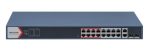   Hikvision DS-3E1318P-EI (B) 18 portos PoE switch (230 W), 16 PoE + 2 kombinált uplink port, smart menedzselhető