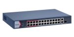   Hikvision DS-3E1326P-EI/M 26 portos PoE switch (230 W), 24 PoE + 1 kombinált uplink port + 1 uplink port, menedzselhető