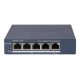 Hikvision DS-3E1505P-EI/M 5 portos PoE switch (45 W), 4 PoE + 1 RJ45 uplink port, menedzselhető