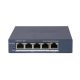 Hikvision DS-3E1505P-EI 5 portos PoE switch (60 W), 4 PoE + 1 RJ45 uplink port, menedzselhető