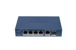   Hikvision DS-3E1506P-EI/M-4P1T1F 6 portos Gigabit PoE switch (45 W), 4 PoE + 1 RJ45 uplink port + 1 SFP uplink port, menedzselhető